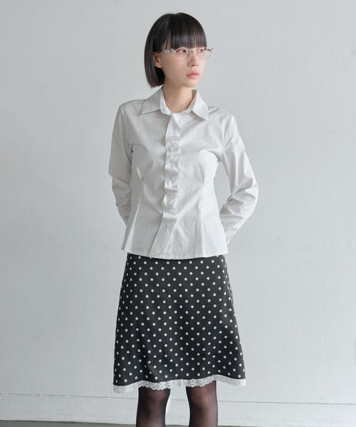 UNE MANSION(ユヌマンション)の「【ドットのサイズ選べるバレエコアスカート】ラブリードットパターンサイドジップアップミディAラインレーススカート(スカート・レディース・ホワイト系その他2/ブラック系その他/ブラック系その他2/ホワイト系その他・LARGE/MEDIUM/SMALL)」の20枚目の写真