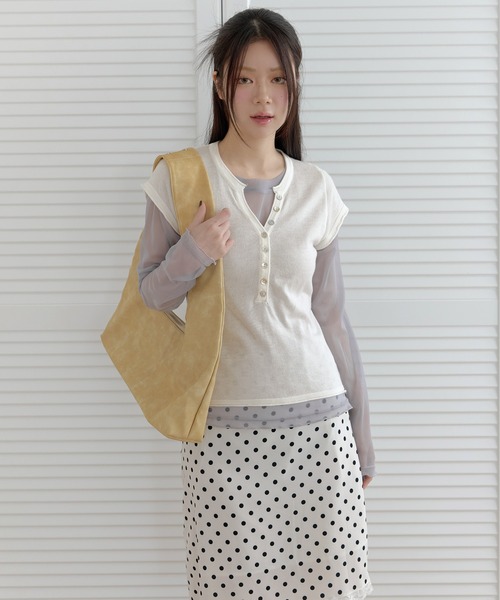 UNE MANSION（ユヌマンション）の「【ドットのサイズが選べる】ラブリードットパターンサイドジップアップミディAラインレーススカート（スカート・レディース・ホワイト系その他2/ブラック系その他/ブラック系その他2/ホワイト系その他・LARGE/MEDIUM/SMALL）」の10枚目の写真