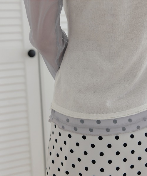 UNE MANSION（ユヌマンション）の「【ドットのサイズが選べる】ラブリードットパターンサイドジップアップミディAラインレーススカート（スカート・レディース・ホワイト系その他2/ブラック系その他/ブラック系その他2/ホワイト系その他・LARGE/MEDIUM/SMALL）」の12枚目の写真