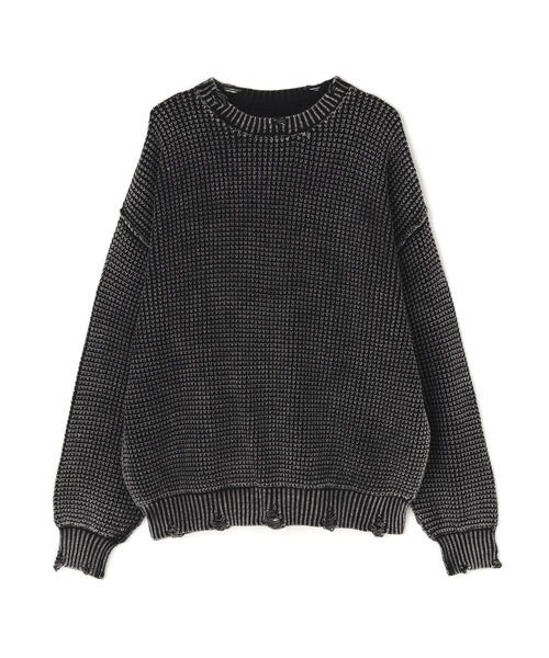 DankeSchon/ダンケシェーン/PIGMENT CHEMICAL AZE CREWNECK（ニット