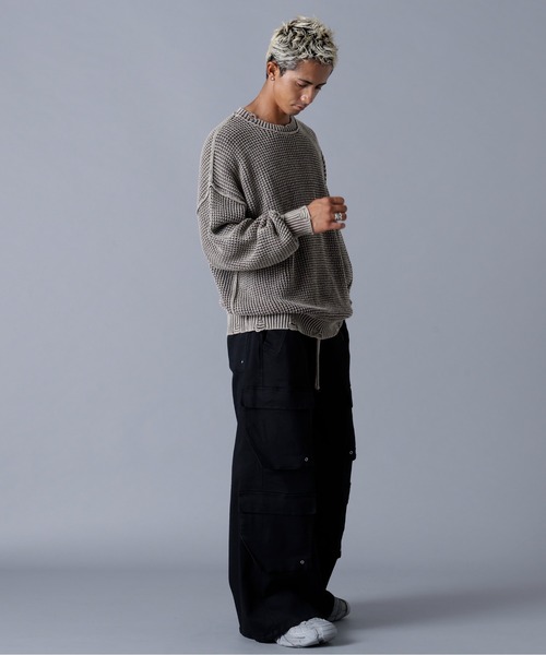 DANKE SCHON(ダンケシェーン)の「DankeSchon/ダンケシェーン/PIGMENT CHEMICAL AZE CREWNECK(ニット/セーター・メンズ・ブラック/ブラウン・M/L)」の10枚目の写真