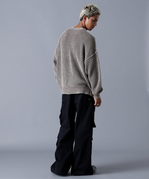 DANKE SCHON(ダンケシェーン)の「DankeSchon/ダンケシェーン/PIGMENT CHEMICAL AZE CREWNECK(ニット/セーター・メンズ・ブラック/ブラウン・M/L)」の21枚目の写真