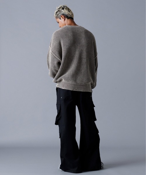 DankeSchon/ダンケシェーン/PIGMENT CHEMICAL AZE CREWNECK（ニット