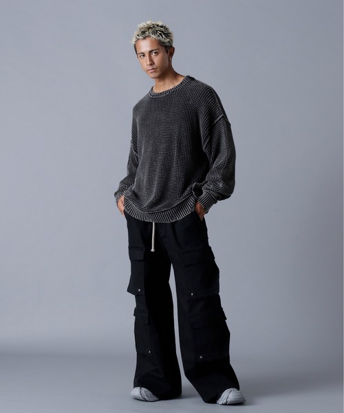 DANKE SCHON(ダンケシェーン)の「DankeSchon/ダンケシェーン/PIGMENT CHEMICAL AZE CREWNECK(ニット/セーター・メンズ・ブラック/ブラウン・M/L)」の14枚目の写真