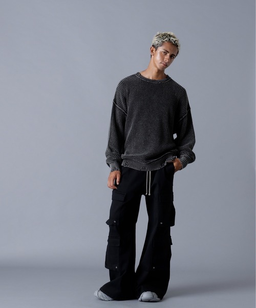 DANKE SCHON(ダンケシェーン)の「DankeSchon/ダンケシェーン/PIGMENT CHEMICAL AZE CREWNECK(ニット/セーター・メンズ・ブラック/ブラウン・M/L)」の15枚目の写真