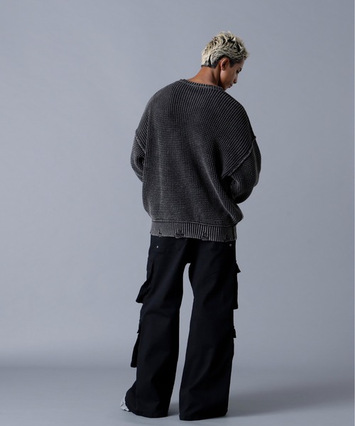 DANKE SCHON(ダンケシェーン)の「DankeSchon/ダンケシェーン/PIGMENT CHEMICAL AZE CREWNECK(ニット/セーター・メンズ・ブラック/ブラウン・M/L)」の17枚目の写真