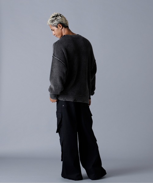 DANKE SCHON(ダンケシェーン)の「DankeSchon/ダンケシェーン/PIGMENT CHEMICAL AZE CREWNECK(ニット/セーター・メンズ・ブラック/ブラウン・M/L)」の19枚目の写真