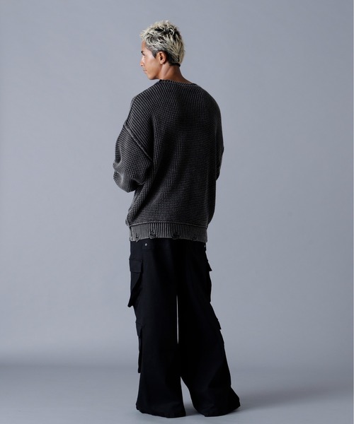 DANKE SCHON(ダンケシェーン)の「DankeSchon/ダンケシェーン/PIGMENT CHEMICAL AZE CREWNECK(ニット/セーター・メンズ・ブラック/ブラウン・M/L)」の20枚目の写真