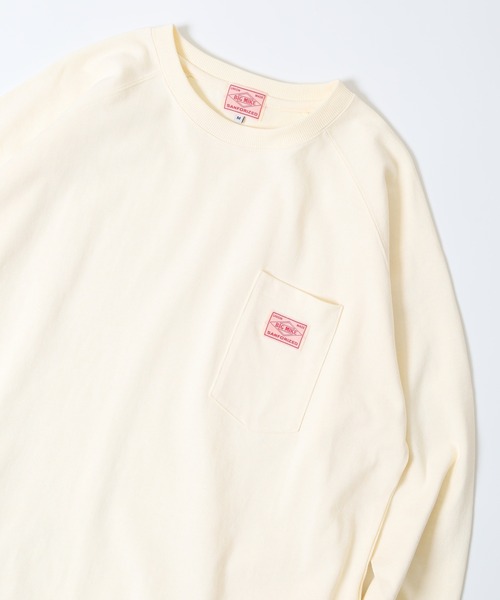 BIG MIKE(ビッグマイク)の「BIG MIKE 10oz コットン ラグラン ロングスリーブ ポケットTEEシャツ(Tシャツ/カットソー・メンズ・ホワイト/グレー/ネイビー・XL/L/M)」の1枚目の写真