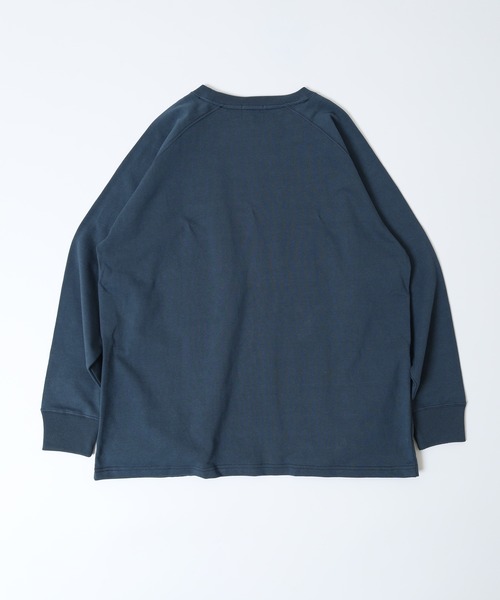 BIG MIKE(ビッグマイク)の「BIG MIKE 10oz コットン ラグラン ロングスリーブ ポケットTEEシャツ(Tシャツ/カットソー・メンズ・ホワイト/グレー/ネイビー・XL/L/M)」の11枚目の写真