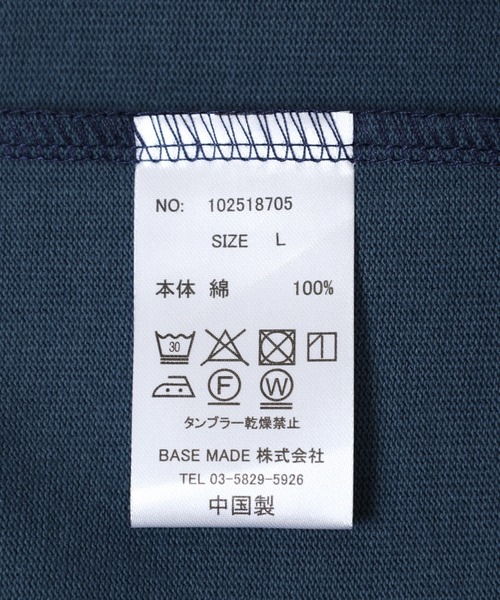 BIG MIKE(ビッグマイク)の「BIG MIKE 10oz コットン ラグラン ロングスリーブ ポケットTEEシャツ(Tシャツ/カットソー・メンズ・ホワイト/グレー/ネイビー・XL/L/M)」の13枚目の写真