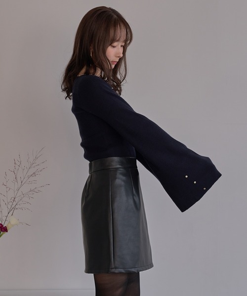 mideal(マイディール)の「high waist mini skirt / ハイウエストミニスカート(その他パンツ・レディース・ブラック/ブラウン・FREE)」の4枚目の写真