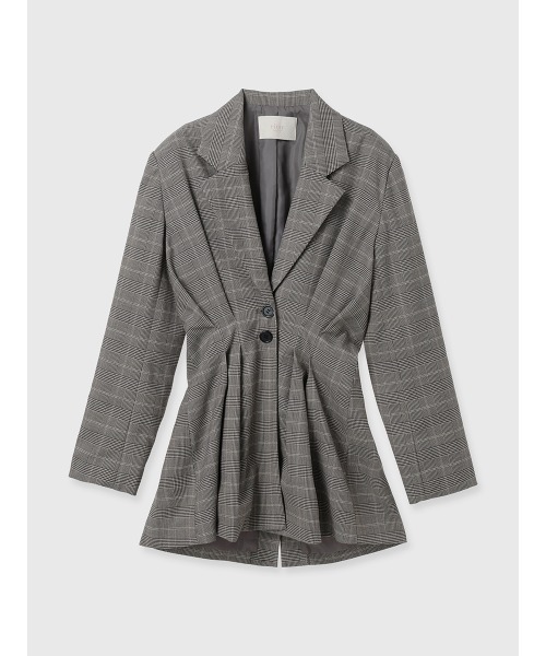 EIMY ISTOIRE（エイミーイストワール）の「ウエストタックグレンチェックジャケット（テーラードジャケット・レディース・チェック・S/M）」の6枚目の写真