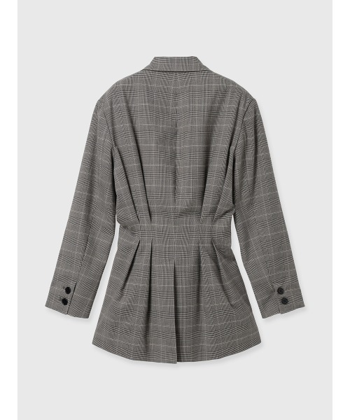 セール】ウエストタックグレンチェックジャケット（テーラード