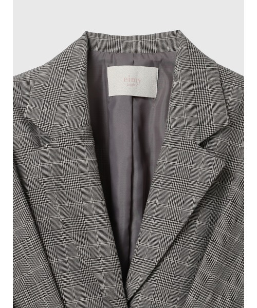 EIMY ISTOIRE（エイミーイストワール）の「ウエストタックグレンチェックジャケット（テーラードジャケット・レディース・チェック・S/M）」の8枚目の写真