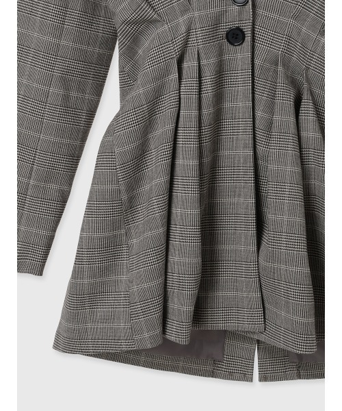 EIMY ISTOIRE（エイミーイストワール）の「ウエストタックグレンチェックジャケット（テーラードジャケット・レディース・チェック・S/M）」の10枚目の写真