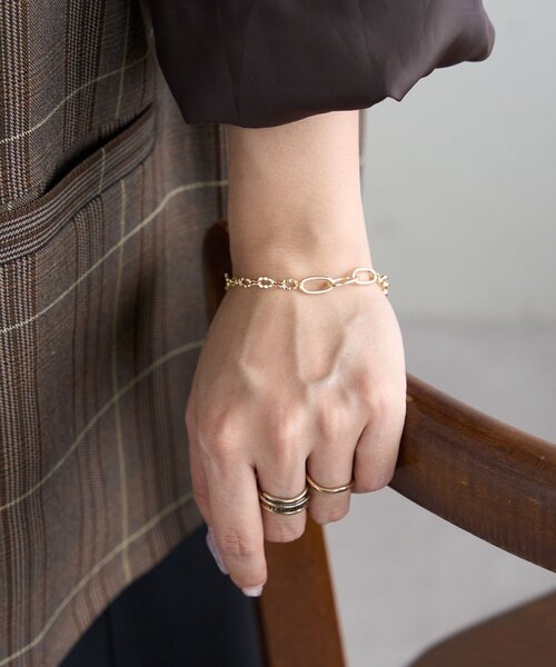 DISCOAT（ディスコート）の「【GOLDY】ジャンブルチェーンブレスレット（ブレスレット・レディース・シルバー/シルバー系その他/ゴールド・FREE）」の9枚目の写真