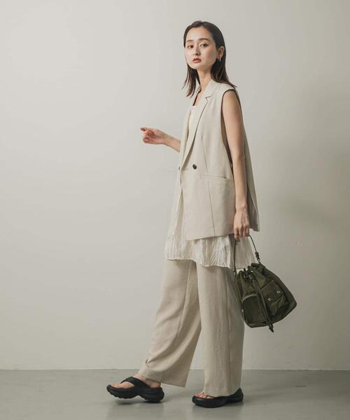 SENSE OF PLACE by URBAN RESEARCH(センスオブプレイスバイアーバンリサーチ)の「撥水2WAYマルチポケットナイロンバッグ(ハンドバッグ・レディース・カーキ/ベージュ/ブラック・ONE)」の10枚目の写真