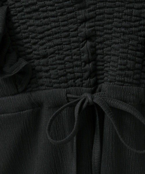 BAYFLOW（ベイフロー）の「[さらっとした楊柳素材]Vネックフリルサロペット（サロペット/オーバーオール・レディース・ブラック/ダークブラウン・FREE）」の20枚目の写真