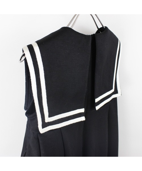 maarook（マルーク）の「ダンボールニットセーラージャンパースカート（ジャンパースカート・キッズ・ブラック・140cm/150cm/160cm）」の10枚目の写真