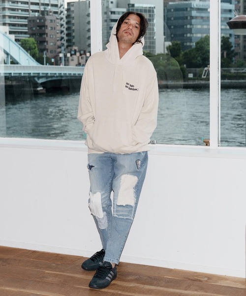No Rain No Rainbow(ノーレインノーレインボー)の「mp14084-patched denim pants デニムパンツ(NR25W-06)(デニムパンツ・メンズ・ブラック系その他/ライトインディゴブルー・S/M/L/XL)」の8枚目の写真