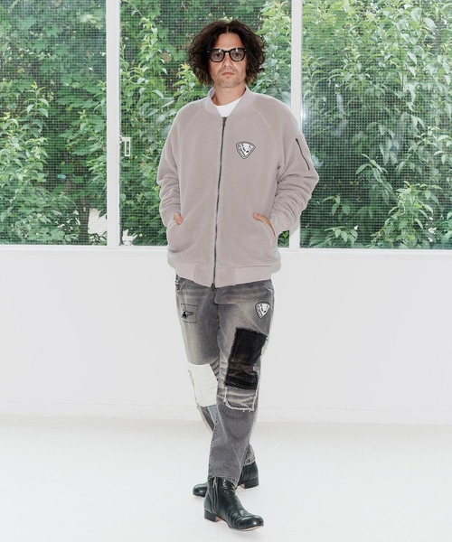 No Rain No Rainbow(ノーレインノーレインボー)の「mp14084-patched denim pants デニムパンツ(NR25W-06)(デニムパンツ・メンズ・ブラック系その他/ライトインディゴブルー・S/M/L/XL)」の13枚目の写真
