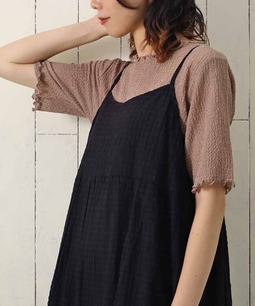 Bleu Bleuet(ブルーブルーエ)の「バブルシャーリングクルーネックTシャツ(Tシャツ/カットソー・レディース・ライム/アイボリー/グレー系その他・FREE)」の19枚目の写真