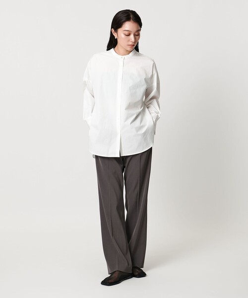 MARW UNITED ARROWS(マルゥ ユナイテッドアローズ)の「<MARW UNITED ARROWS>ブロード スタンド カラー シャツ(シャツ/ブラウス・レディース・ホワイト・FREE)」の4枚目の写真