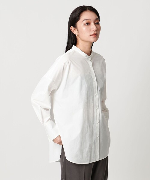 MARW UNITED ARROWS(マルゥ ユナイテッドアローズ)の「<MARW UNITED ARROWS>ブロード スタンド カラー シャツ(シャツ/ブラウス・レディース・ホワイト・FREE)」の5枚目の写真