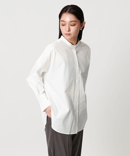 MARW UNITED ARROWS(マルゥ ユナイテッドアローズ)の「<MARW UNITED ARROWS>ブロード スタンド カラー シャツ(シャツ/ブラウス・レディース・ホワイト・FREE)」の6枚目の写真