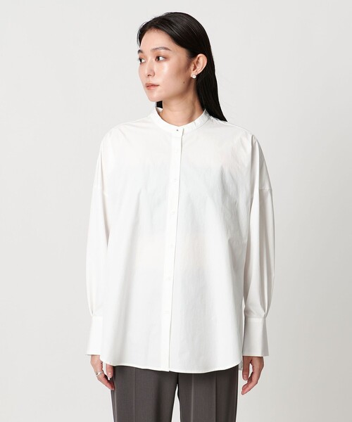 MARW UNITED ARROWS(マルゥ ユナイテッドアローズ)の「<MARW UNITED ARROWS>ブロード スタンド カラー シャツ(シャツ/ブラウス・レディース・ホワイト・FREE)」の7枚目の写真