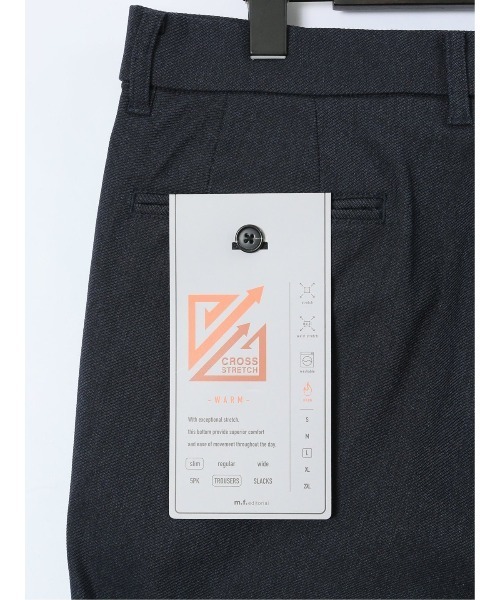 m.f.editorial（エムエフエディトリアル）の「【裏起毛 抗菌防臭 ストレッチ】m.f.エディトリアル メンズ トラウザーパンツ カルゼ（チノパンツ・メンズ・ネイビー/グレー・MEDIUM/LARGE/X-LARGE/S/3L）」の5枚目の写真