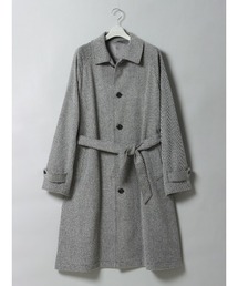 SUIT SQUARE（スーツスクエア）の「GOOVI ベルテッドステンカラーコート ウールナイロン ベルト付き（ステンカラーコート）」