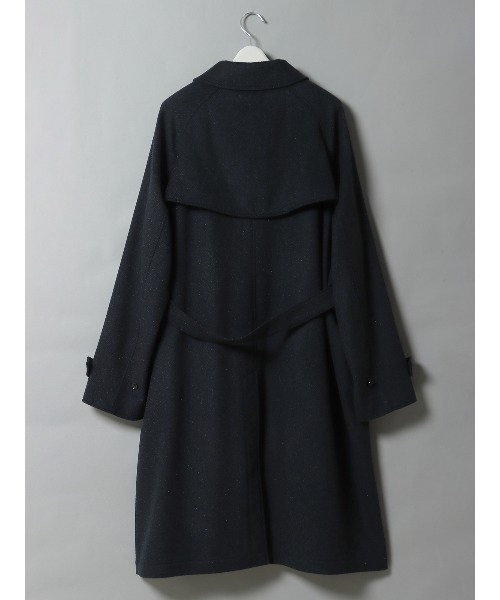 SUIT SQUARE（スーツスクエア）の「GOOVI ベルテッドステンカラーコート ウールナイロン ベルト付き（ステンカラーコート・メンズ・グレー系/ネイビー系・1/2）」の12枚目の写真