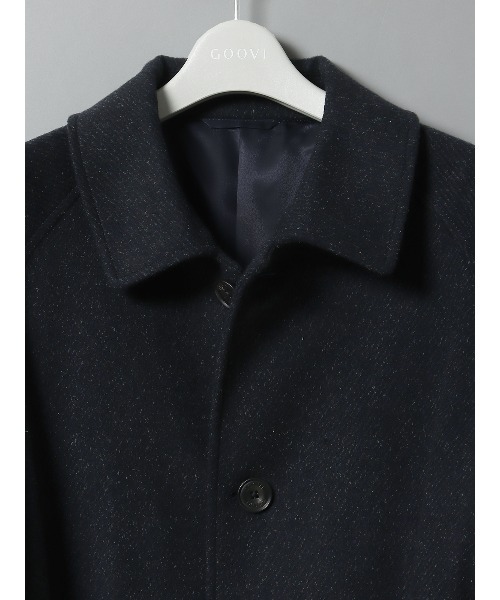 SUIT SQUARE（スーツスクエア）の「GOOVI ベルテッドステンカラーコート ウールナイロン ベルト付き（ステンカラーコート・メンズ・グレー系/ネイビー系・1/2）」の13枚目の写真