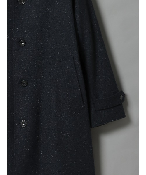 SUIT SQUARE（スーツスクエア）の「GOOVI ベルテッドステンカラーコート ウールナイロン ベルト付き（ステンカラーコート・メンズ・グレー系/ネイビー系・1/2）」の14枚目の写真