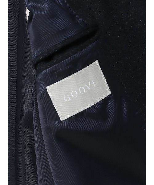 SUIT SQUARE（スーツスクエア）の「GOOVI ベルテッドステンカラーコート ウールナイロン ベルト付き（ステンカラーコート・メンズ・グレー系/ネイビー系・1/2）」の19枚目の写真
