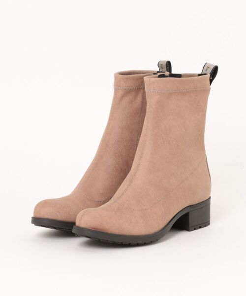 Bussola(ブソラ)の「【bussola】撥水4cmヒールストレッチショートブーツ(955507)(ブーツ・レディース・ダークベージュ/グレー・38/37/36/39)」の3枚目の写真