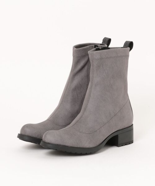 Bussola(ブソラ)の「【bussola】撥水4cmヒールストレッチショートブーツ(955507)(ブーツ・レディース・ダークベージュ/グレー・38/37/36/39)」の8枚目の写真