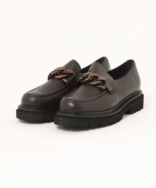 inter-chaussures(インターショシュール)の「【INTER-CHAUSSURES】撥水厚底チェーンローファー(I51615)(ローファー・レディース・ダークブラウン/ブラック/ブラック系その他2/ブラック系その他・36/37/38/35/39)」の7枚目の写真