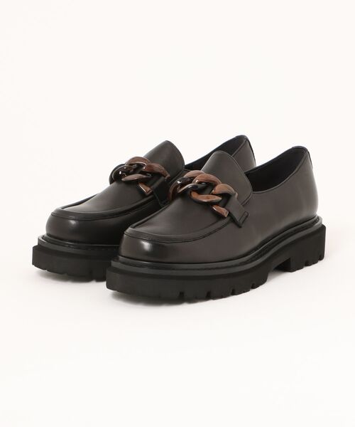 inter-chaussures(インターショシュール)の「【INTER-CHAUSSURES】撥水厚底チェーンローファー(I51615)(ローファー・レディース・ダークブラウン/ブラック/ブラック系その他2/ブラック系その他・36/37/38/35/39)」の8枚目の写真