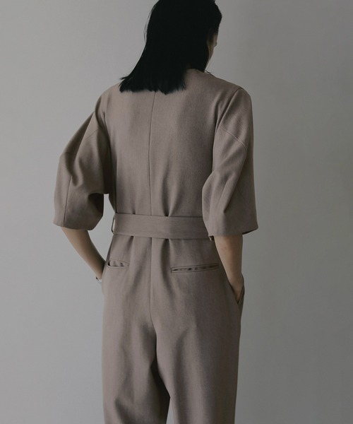 セール】SLIT HALF SLEEVE ALL IN ONE（つなぎ/オールインワン