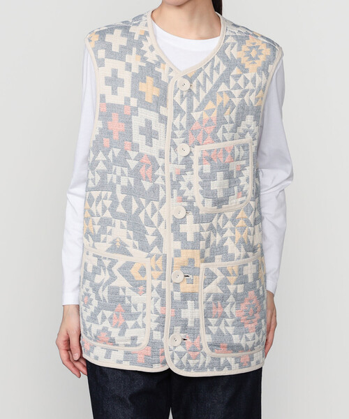 PENDLETON(ペンドルトン)の「PENDLETON | コットン キルティングベスト WOMEN(その他アウター・レディース・ブルー系その他・F)」の3枚目の写真