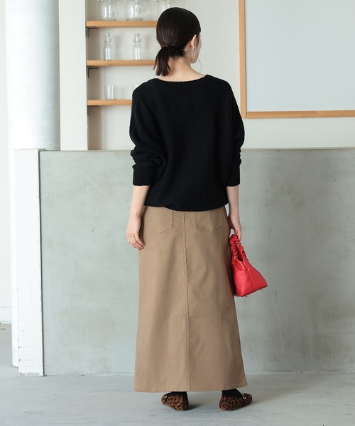 n'OrLABEL（ノアールレーベル）の「【機能素材】『ストレッチナロースカート』（スカート・レディース・カーキ/ブラック/ベージュ・S～Ｍ/3L/L～LL）」の21枚目の写真