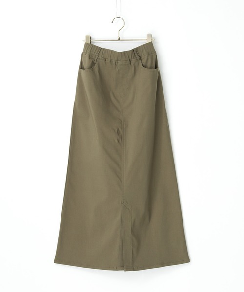 n'OrLABEL（ノアールレーベル）の「【機能素材】『ストレッチナロースカート』（スカート・レディース・カーキ/ブラック/ベージュ・S～Ｍ/3L/L～LL）」の4枚目の写真