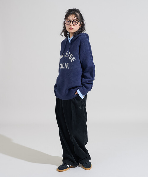 ジャガード ビッグロゴ ニットパーカー（ニット/セーター）｜FREAK'S