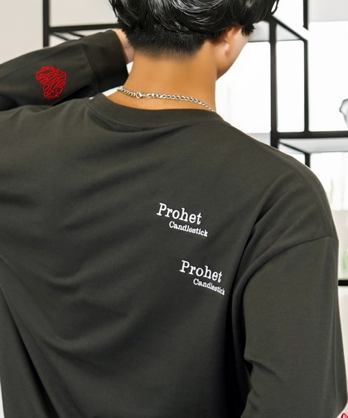 L'atelier(ラトリエ)の「刺繍 ロゴ 長袖 Tシャツ ハート グラフィック ロンT ヘビーウェイト(Tシャツ/カットソー・メンズ・ブラック系その他2/ホワイト系その他2/ブラック系2・L/M)」の2枚目の写真
