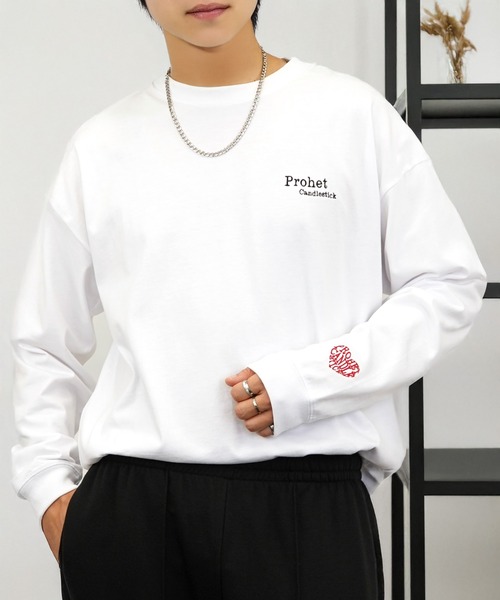 L'atelier(ラトリエ)の「刺繍 ロゴ 長袖 Tシャツ ハート グラフィック ロンT ヘビーウェイト(Tシャツ/カットソー・メンズ・ブラック系その他2/ホワイト系その他2/ブラック系2・L/M)」の16枚目の写真