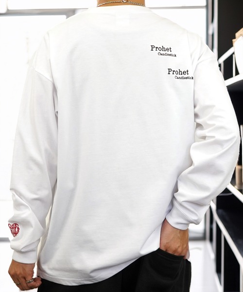 L'atelier(ラトリエ)の「刺繍 ロゴ 長袖 Tシャツ ハート グラフィック ロンT ヘビーウェイト(Tシャツ/カットソー・メンズ・ブラック系その他2/ホワイト系その他2/ブラック系2・L/M)」の14枚目の写真