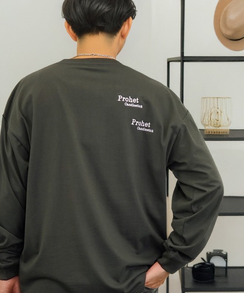 L'atelier(ラトリエ)の「刺繍 ロゴ 長袖 Tシャツ ハート グラフィック ロンT ヘビーウェイト(Tシャツ/カットソー・メンズ・ブラック系その他2/ホワイト系その他2/ブラック系2・L/M)」の4枚目の写真